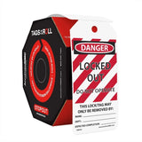 100-Pack "Danger Lock Out Do Not Operate" Tags by-The-Roll, OSHA Compliant