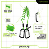 Frontline TLC05 ToolGrip Coil Tool Tether 5 lbs with Double Self-locking Aluminu