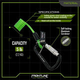 Frontline TLC05 ToolGrip Coil Tool Tether 5 lbs with Double Self-locking Aluminu