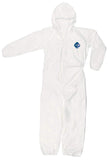 MCR Safety TY127S Dupont Tyvek Coverall, Coverall with zipper front, elastic sle