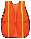 MCR Safety V211R General Purpose Safety Vest, Polyester Mesh, 3/4" Lime Reflecti