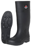 MCR Safety VBS120 Boots, 16 Inch Black PVC with Steel Toe, Cleated Sole and Poly