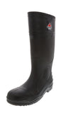 MCR Safety VBS120 Boots, 16 Inch Black PVC with Steel Toe, Cleated Sole and Poly