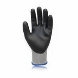 MAC Safety Supplies black 13-gauge HyperMax cut-resistant gloves with double-dipped nitrile palm and sandy foam nitrile coating.