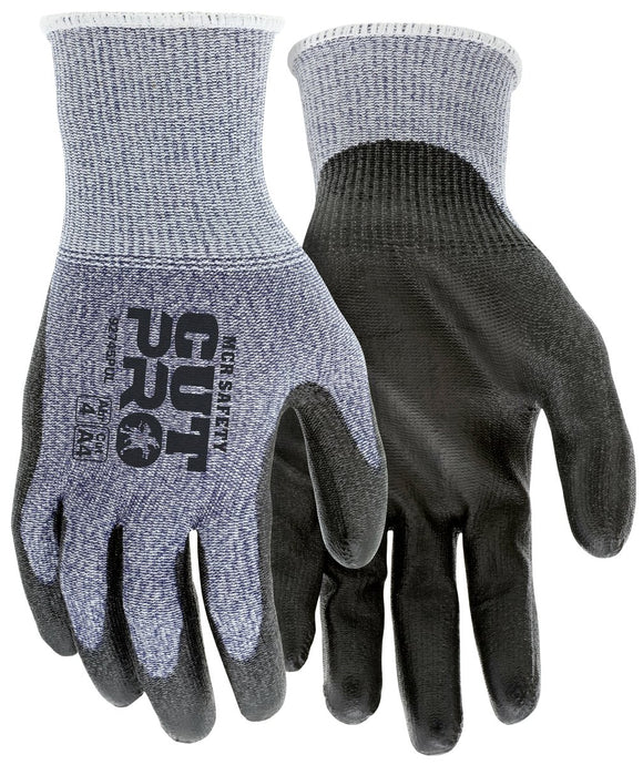 MCR Safety 92745PU Cut Pro® 15 Gauge Hypermax™ Shell Cut, Abrasion and Puncture Resistant Work Gloves Polyurethane (PU) Coated Palm and Fingertips